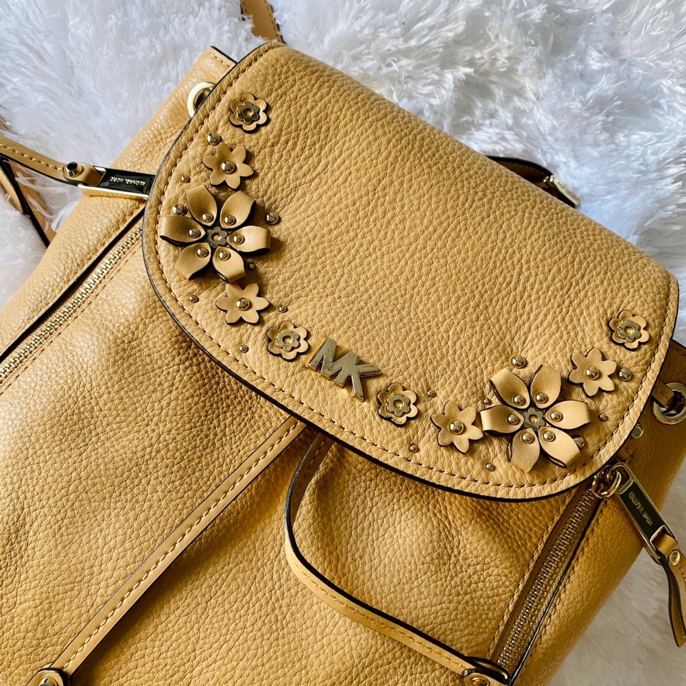 Tan Micheal Kors Mini Backpack